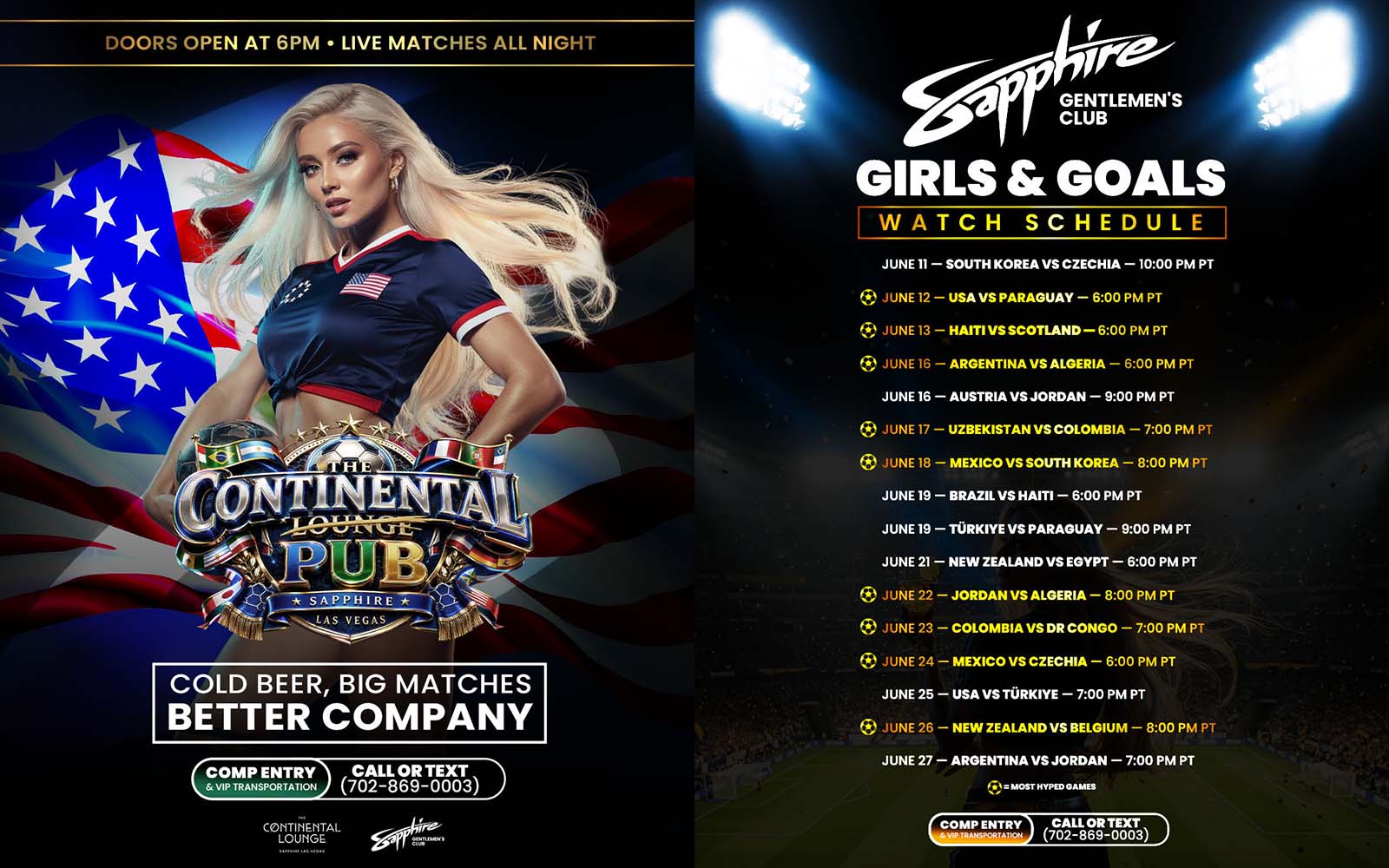 Sapphire Las Vegas Girls & Goals
