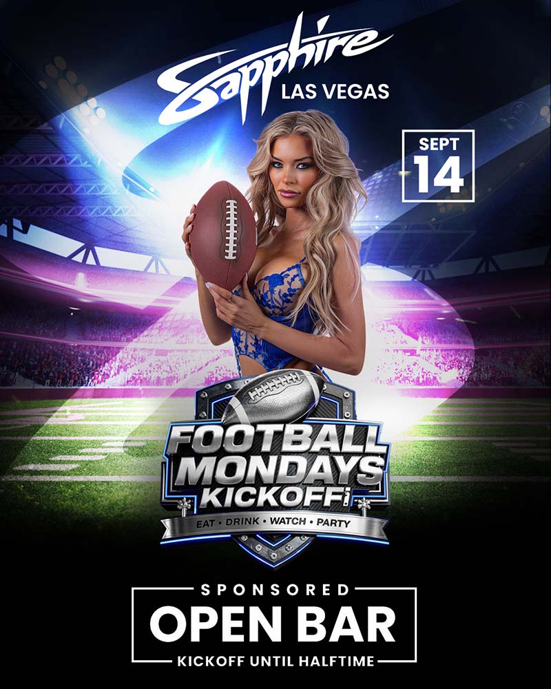 Sapphire Football Mondays Kickoff Open Bar